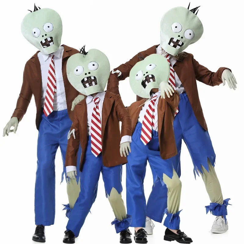 Halloween Family Festival Plants Vs. Zombie Humanoid Doll Cosplay Set Adult KidParty