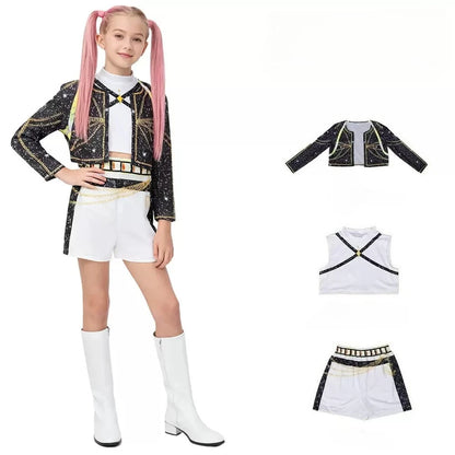 Zoey Rumi Mira Cosplay Costume kpop Women Girls Halloween Carnival Audlt Kids Child Party Role Playing Outfits - product image 3