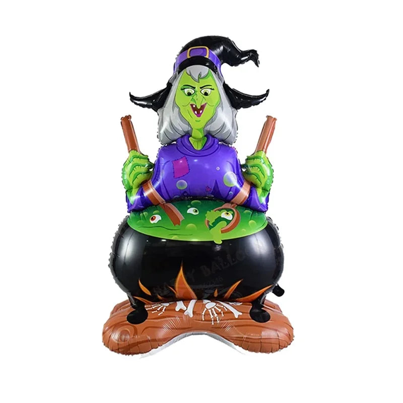 1-Piece Halloween - Themed Witch Grim Reaper Balloon Set 2025 Halloween - product image 8