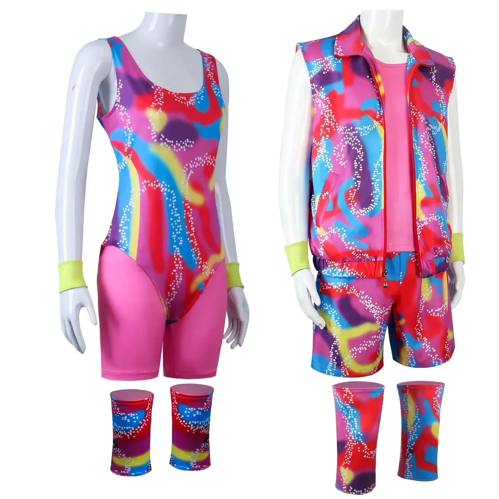 80s Workout Costume for Halloween Costume 80s 90s Workout Outfit for Adult Men's Include - barbie / M