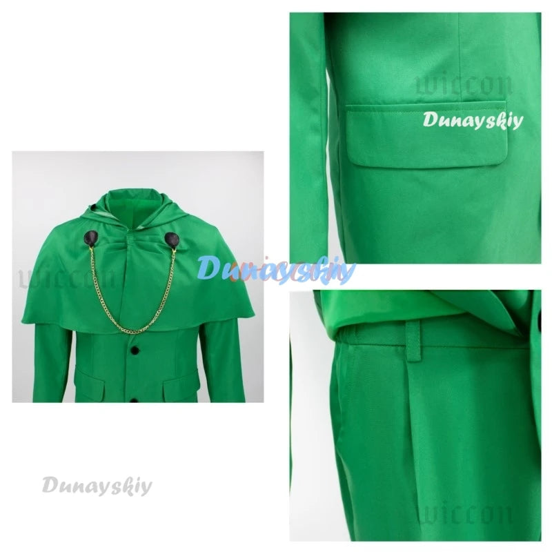 Green Armored Supervillain Costume with Mask – Adult Halloween Outfit
