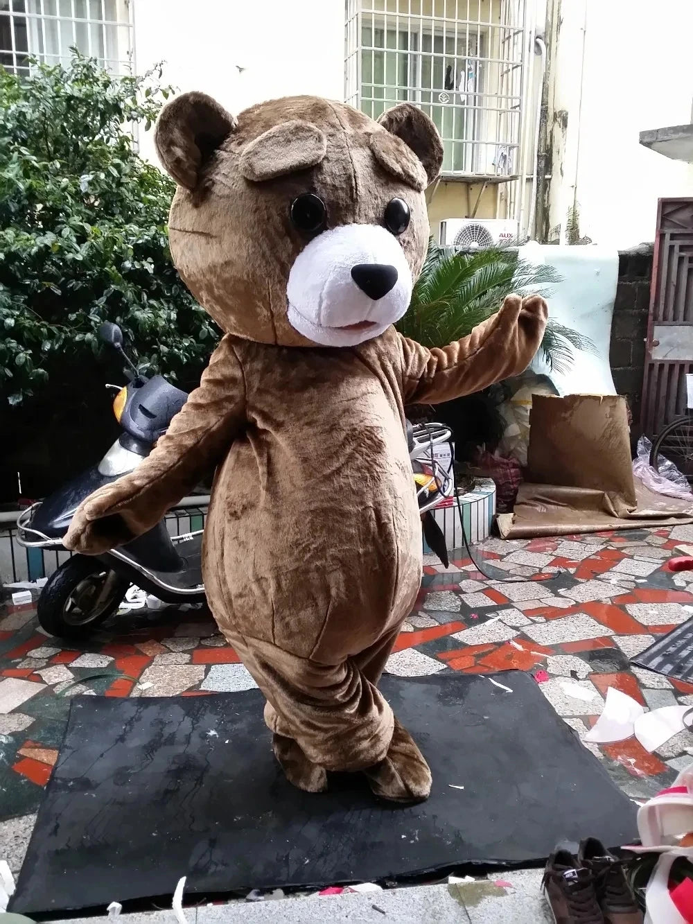 Teddy Bear Mascot Costume Fursuit Adult Costume Anime Halloween Mascottes Costumes - C / L