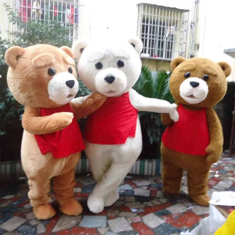 Teddy Bear Mascot Costume Fursuit Adult Costume Anime Halloween Mascottes Costumes - H / S