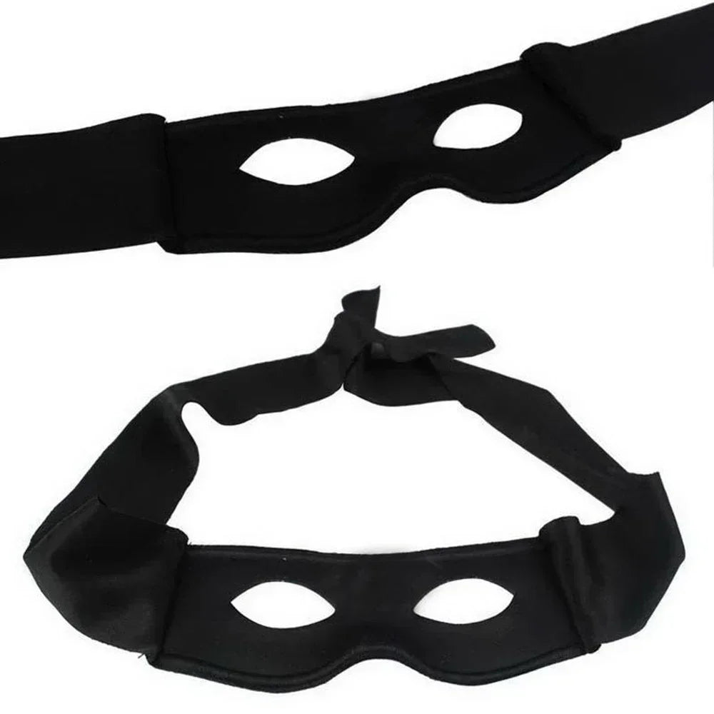 Halloween Half Mask Bandit Ninja Lone Ranger Costume Black Eye Mask Exquisite Halloween - A
