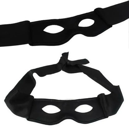 Halloween Half Mask Bandit Ninja Lone Ranger Costume Black Eye Mask Exquisite Halloween - A