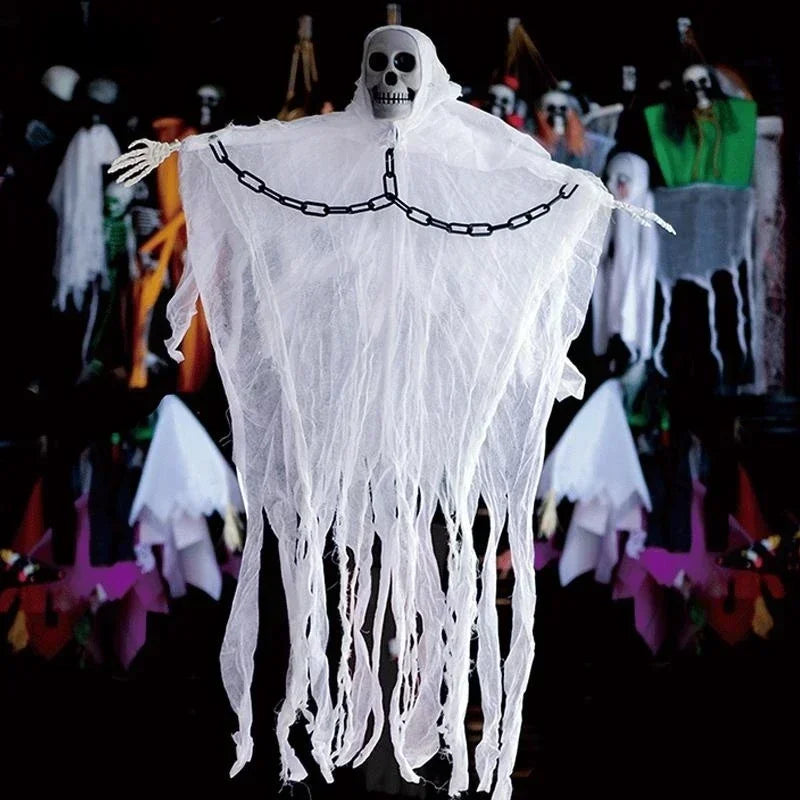Halloween Hanging Ghost Skull Skeleton Gauze Scary Props Haunted House Outdoor Yard Garden Horror Decoration - product image 4