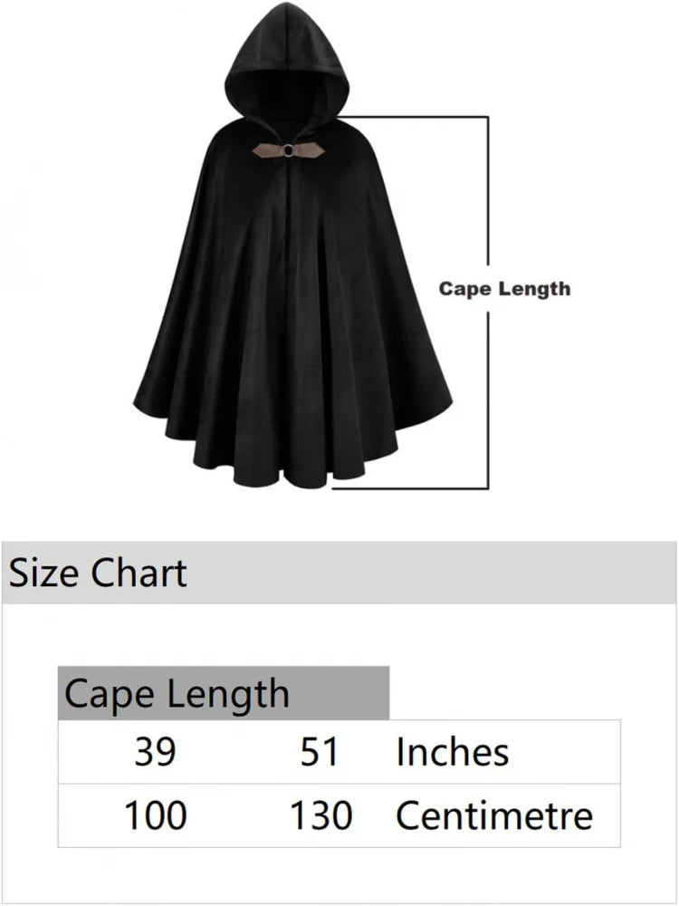 Medieval Victorian Velvet Hooded Halloween Cape - product image 6