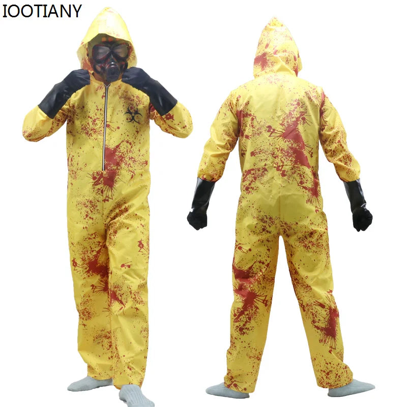 Unisex Zombie Apocalypse Zombie Infected Person Cosplay Parent-Child Costume Halloween Nuclear Radiation Virus