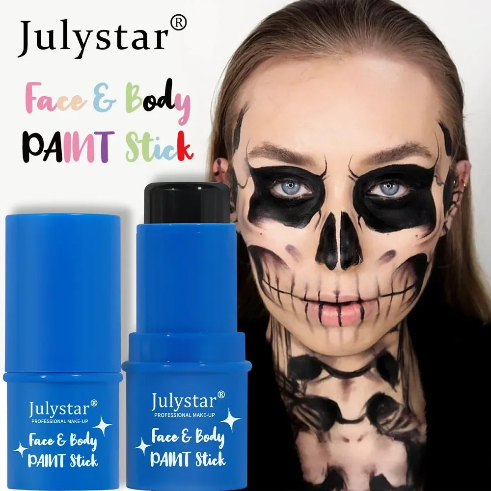 Halloween Face Body Painting Stick Cream Waterproof UV Light Neon Green Purple Pink Black White Paint Party - product image 3