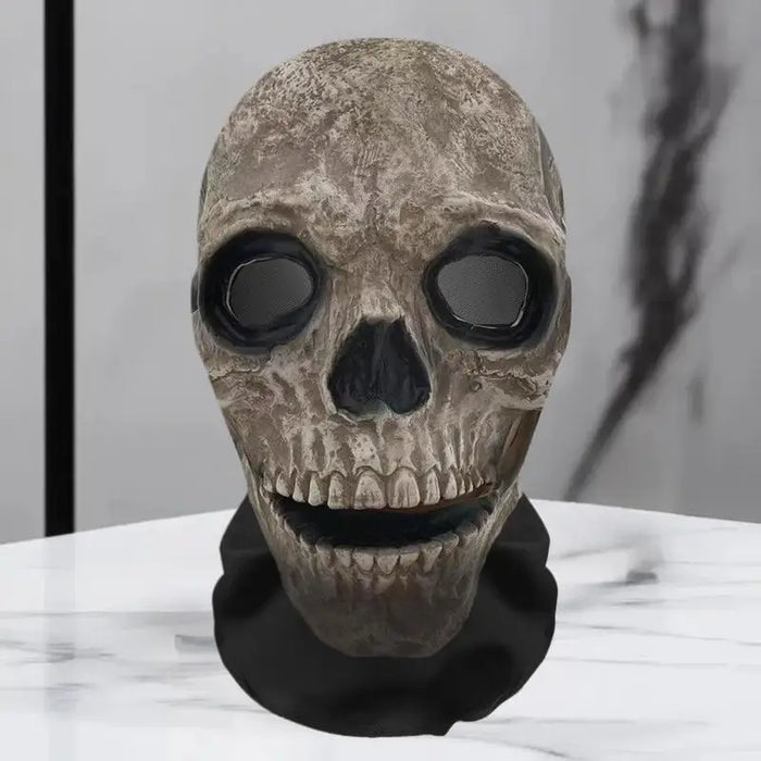 Halloween Ghost Face Full Mask 3D Printed Stretchable Mesh Comically