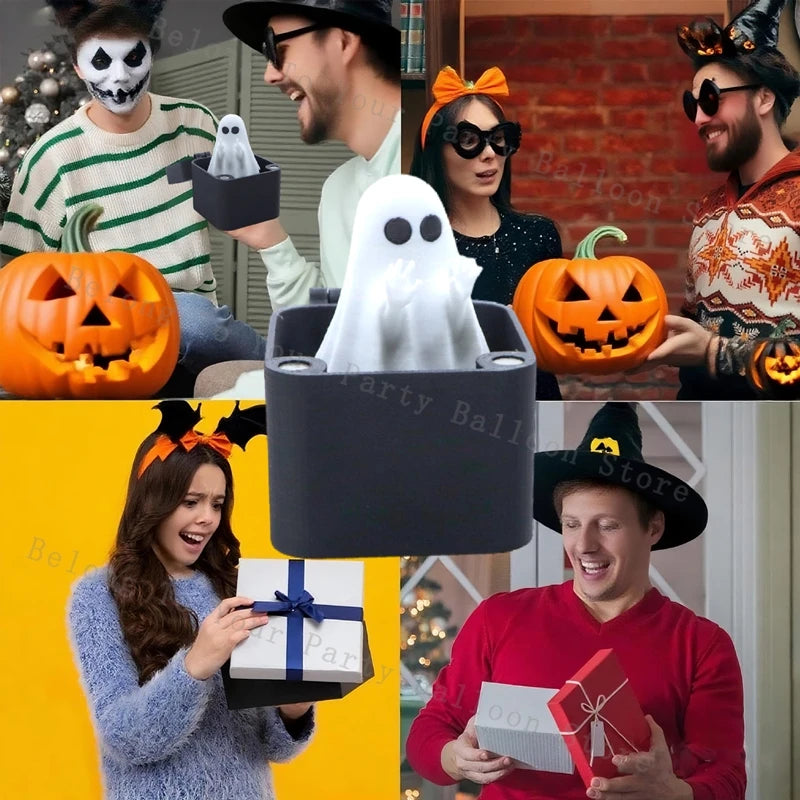 3D Printed Middle Finger Ghost Surprise Box Funny Prank Props Halloween Decor Spooky Pop Up Ghost Gift