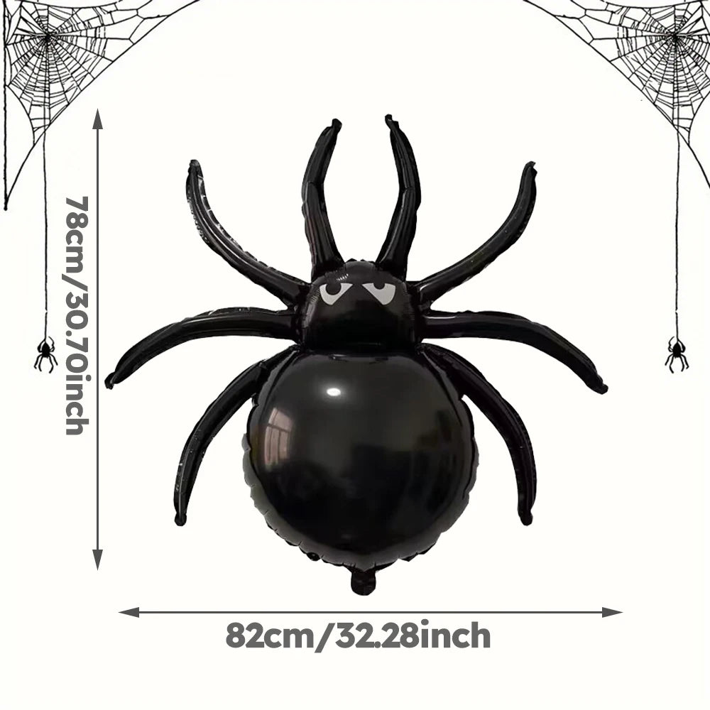 3-Pc Large 3D Spider Balloon Black Halloween Spider Balloons - product image 3