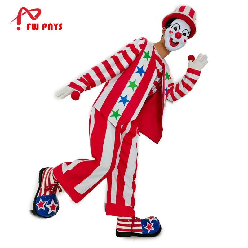 Male Clown Costumes for Adults Joker Costume Suit - 1 / L