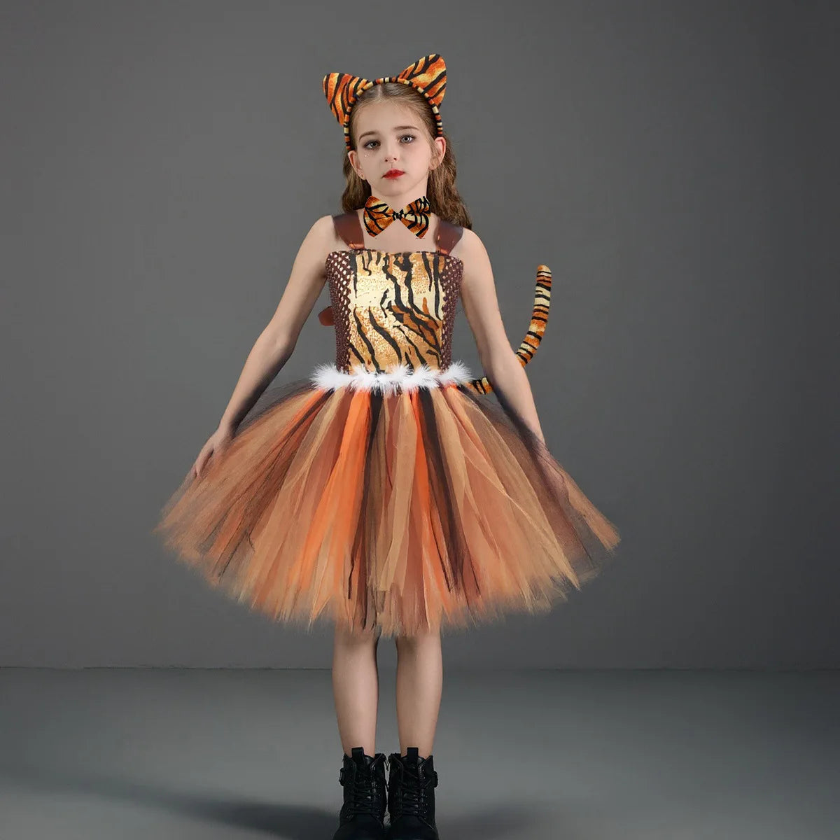Girls Tiger Halloween Costume Dress