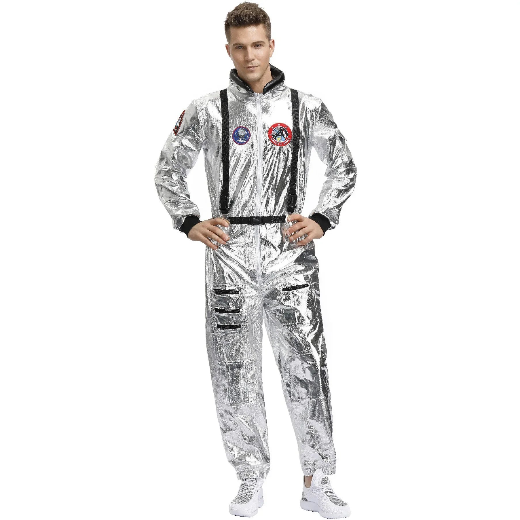 Halloween Adult Kids Astronaut Costume Couples Spaceman Costume Space Suit Halloween - Men / L