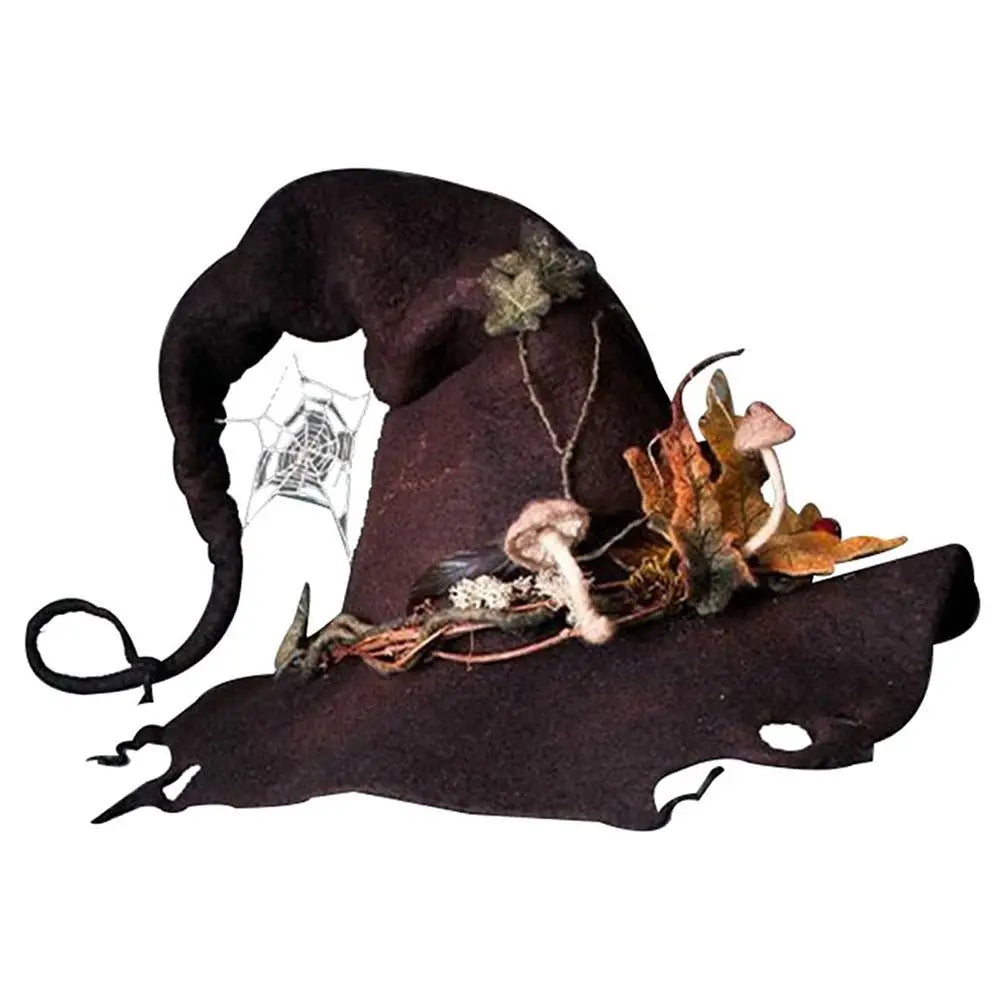 Masquerade Props Halloween Party Wide Brim Fashion Felt Witch Hats Magic - product image 9