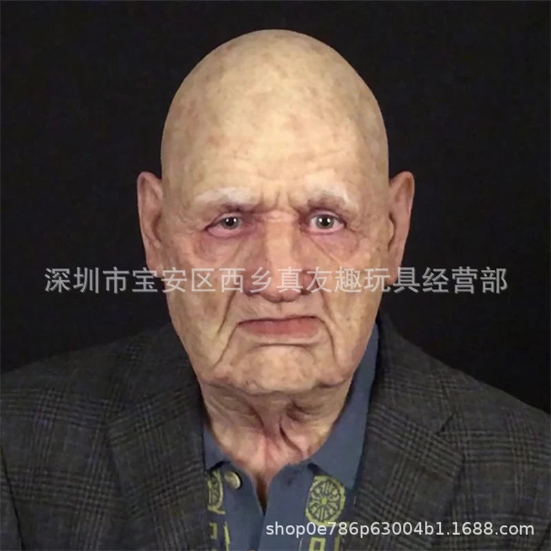 Realistic Elderly Latex Face Old and Women's Halloween Mask - product image 3