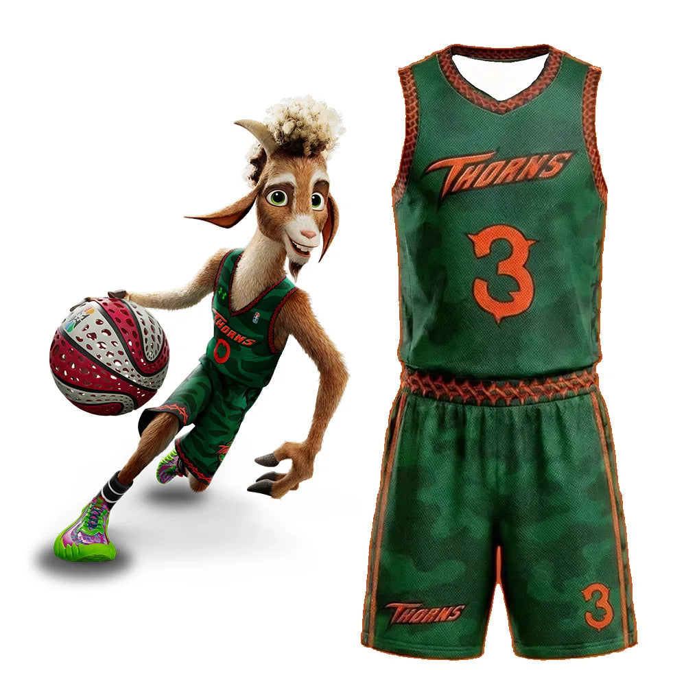 Green Camo Basketball Jersey Costume Set Green Camo Uniform Mesh Shirt Sportswear