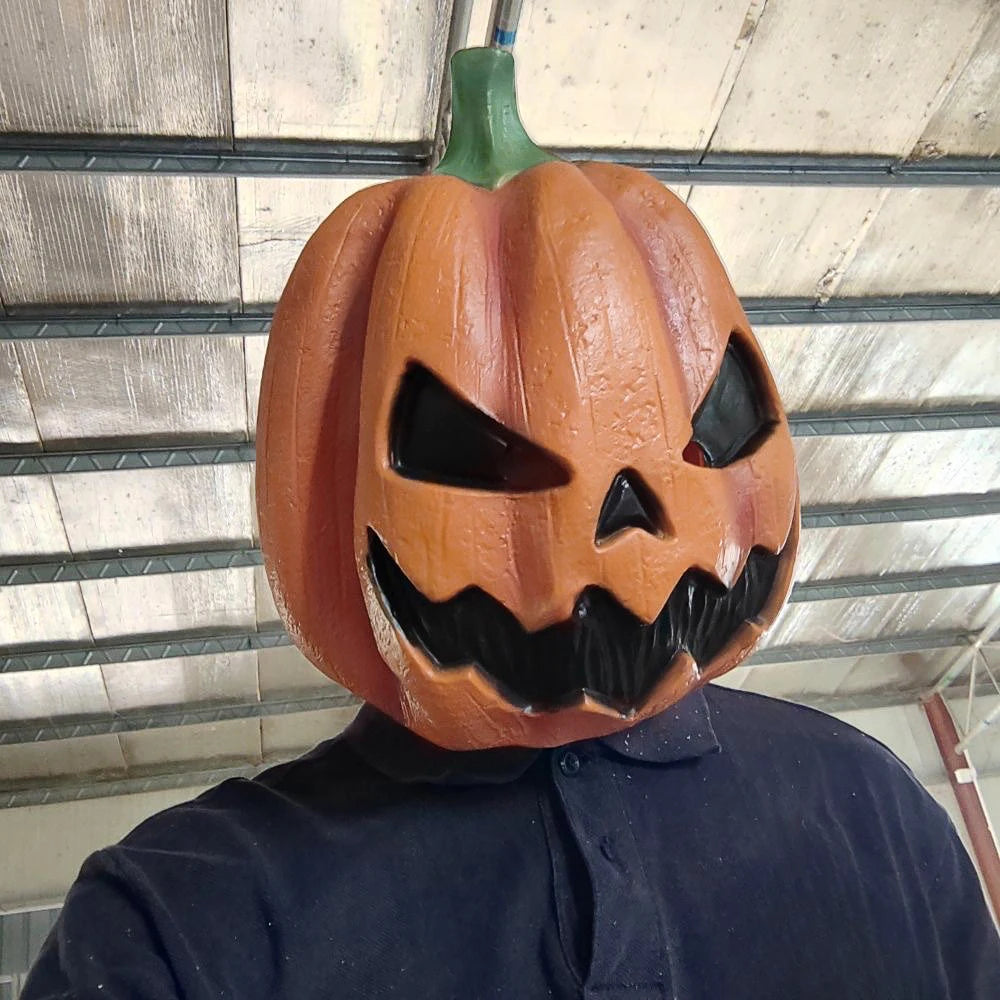 Latex Full-Face Pumpkin Halloween Mask - product image 2