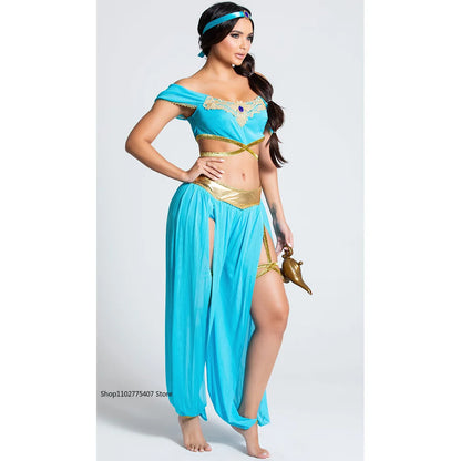 Women's Peacock Arabian Princess Halloween Costume