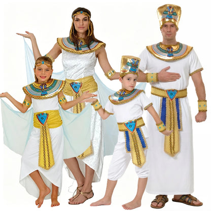 Umorden Adult Kids Egypt Nile Pharaoh Cleopatra Costume for Women Men Boys Girls Family Halloween New Year - product image 1
