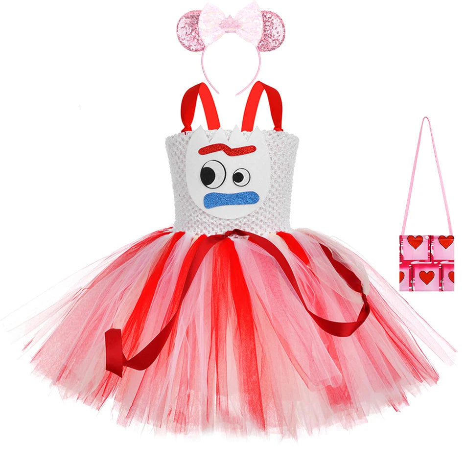Girls' Toy Story-Inspired Tutu Dresses – Jessie, Woody, Buzz & Forky