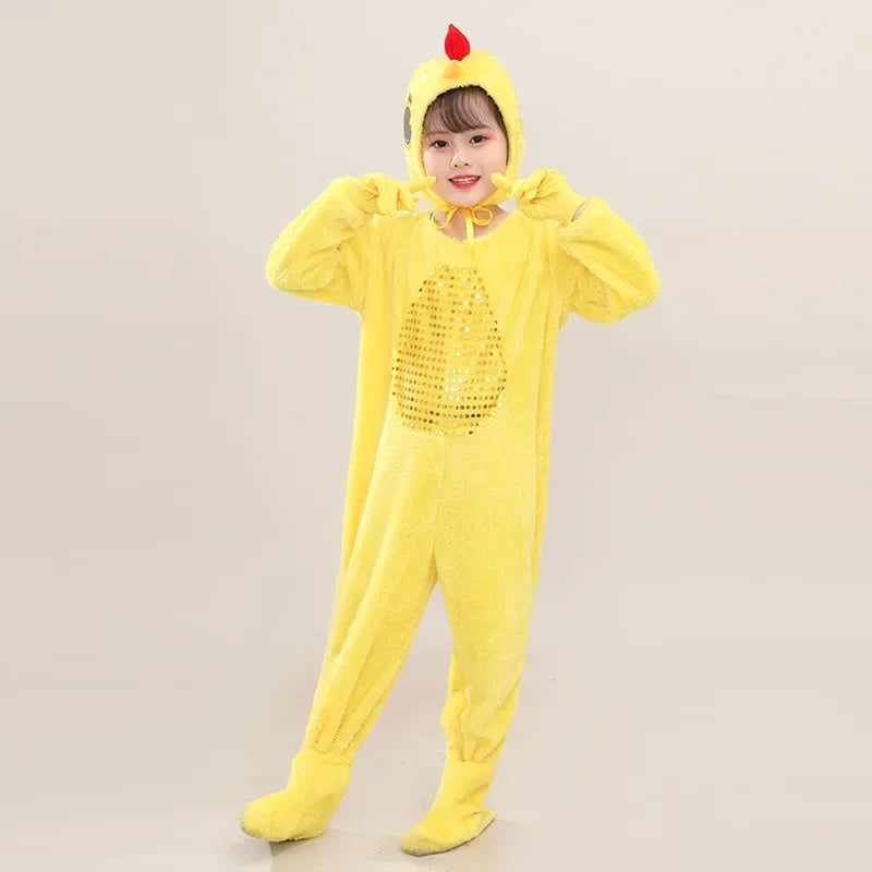New Children Kids Adult Halloween Duck Chicken Chick Costume Skirt Tutu Yellow Bodysuit Outfit Dance - product image 14