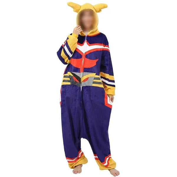 My Hero Academia Cartoon Costume Pajamas Olmet Bathrobe Cos Halloween One-piece Costume - Allsets / L