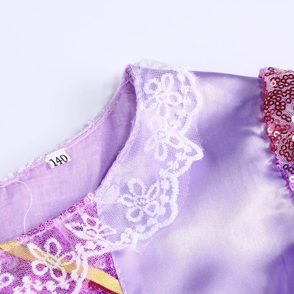 Rapunzel-Inspired Princess Costume for Girls | Fairy-Tale Gown