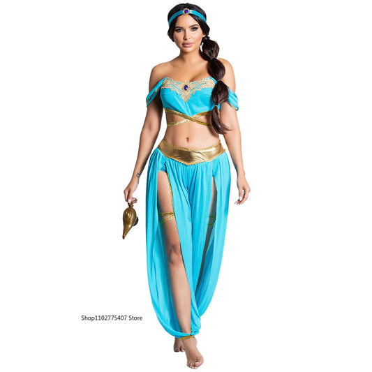 Women's Peacock Arabian Princess Halloween Costume