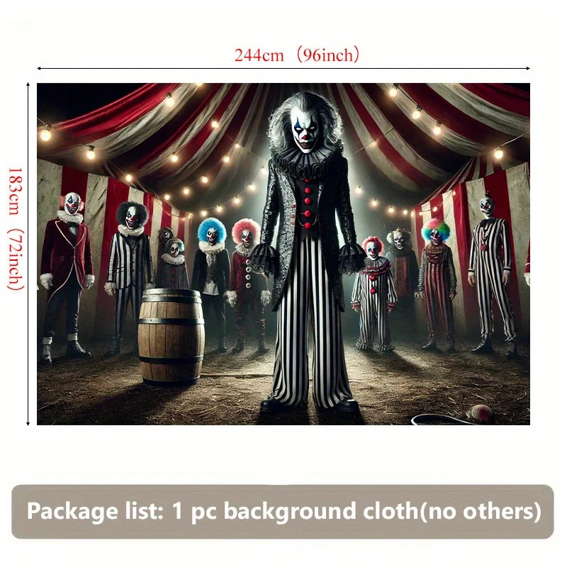 Dark Circus Clown Gothic Horror Wall Tapestry Halloween Decoration - product image 3