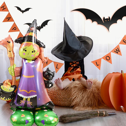 Halloween Pumpkin Balloon Horror Ghost Tree Witch Coffin Aluminum Foil Balloon Halloween Themed Party - product image 6