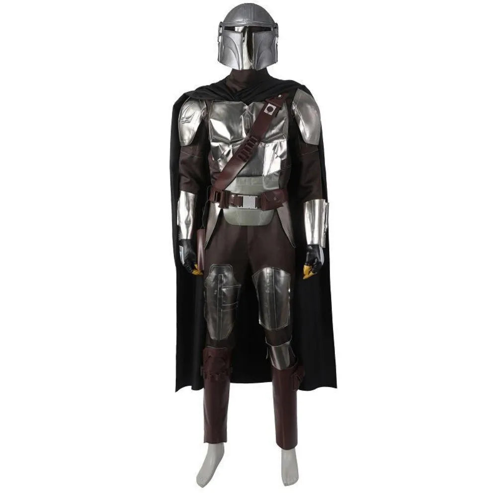 Adult Wars Men's Halloween Costume Padded Jumpsuit Attached Cape and Molded Half Mask - 580 / XXXL