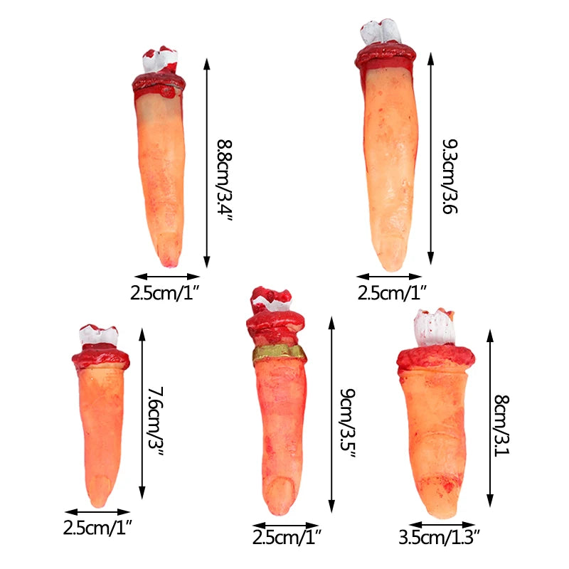 5pcs Halloween Horror Prop Simulation Human Organ Bloody Ear Fingers Eyeballs - product image 14
