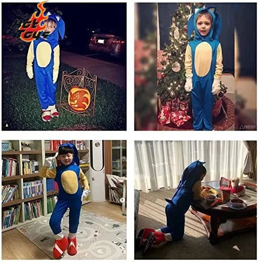 Sonic the Hedgehog-Inspired Costume for Kids | Halloween Bodysuit
