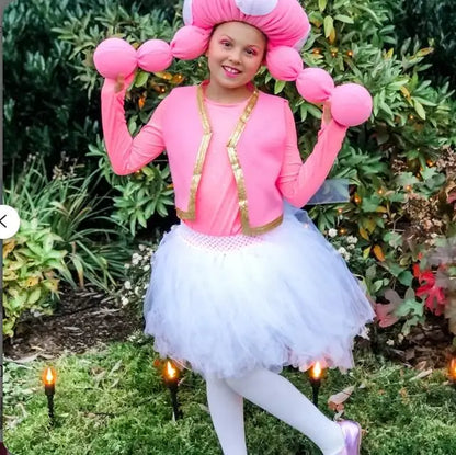 Kids' Mushroom Hat Pink Red White Costume - alternate view 3