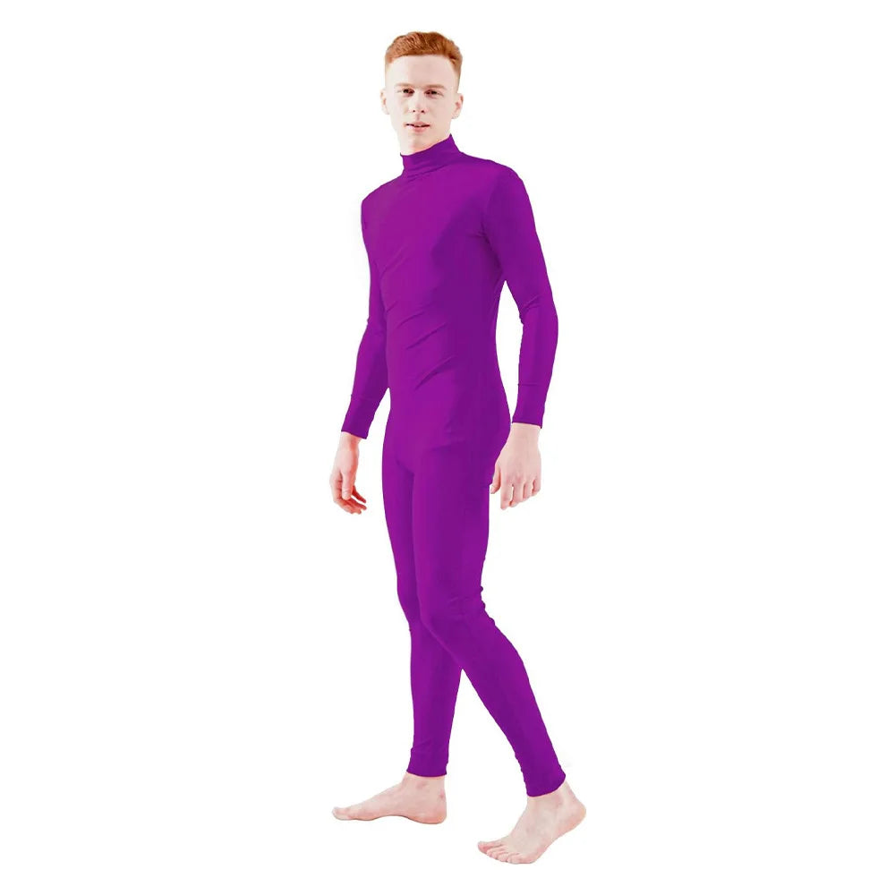 Kids' Full Bodysuit Zipper Without Hood Zentai Unitard Jumpsuits Green Costume - alternate view 17