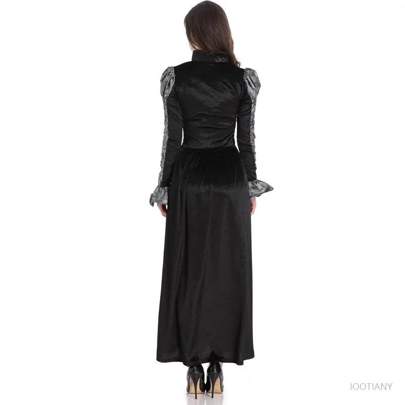 Women's Halloween Day of the Dead Sexy European Medieval Retro Court Gothic Queen Evil - Discount Halloween City