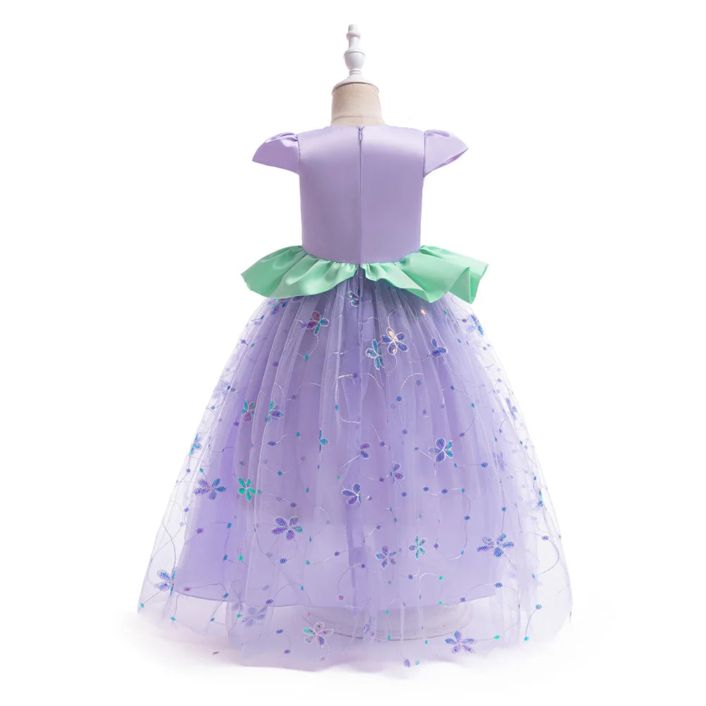 Girls Mermaid Princess Halloween Costume Dress