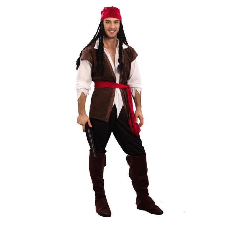 Caribbean Pirate Costume for Adults | Captain Outfit for Men & Women