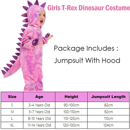 Kids Dinosaur Costume Jurassic World Pink Girls Tilly the T-Rex Dinosaur Dilophosaurus Boys Halloween Costume - product image 8
