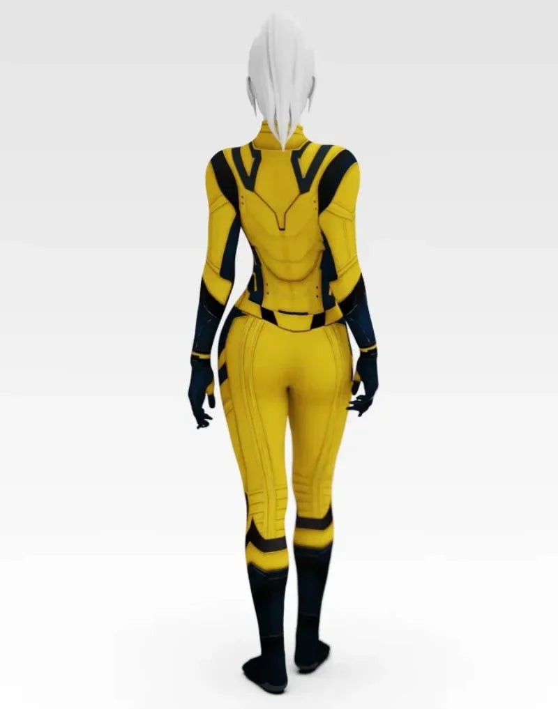Super-héros yellow clawed superhero red-and-black masked anti-hero Costume d'Halloween pour adultes enfants trois griffes yellow clawed superhero Spandex - product image 2