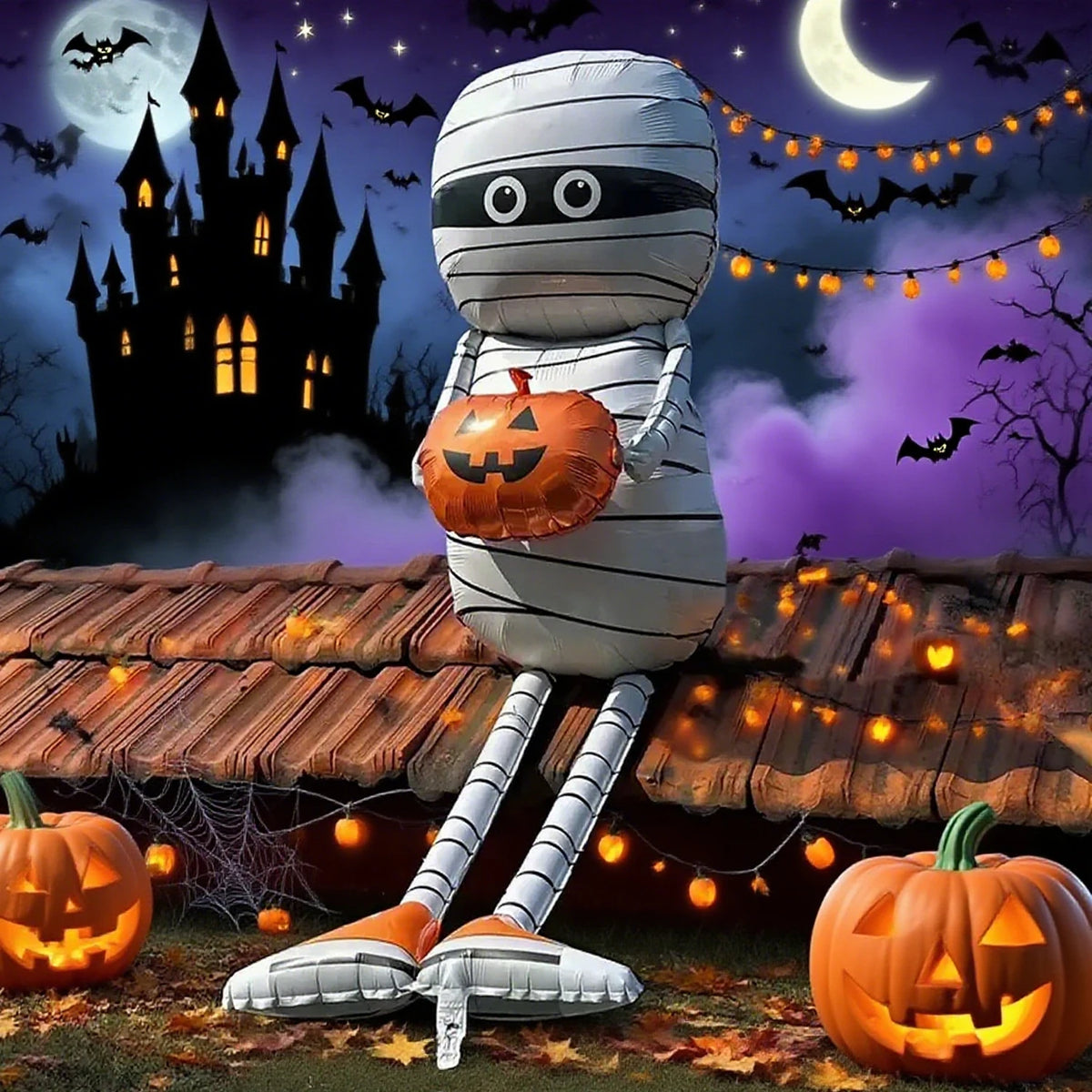 Halloween Pumpkin Mummy Aluminum Foil Balloon Shaped Balloon Halloween - product image 2