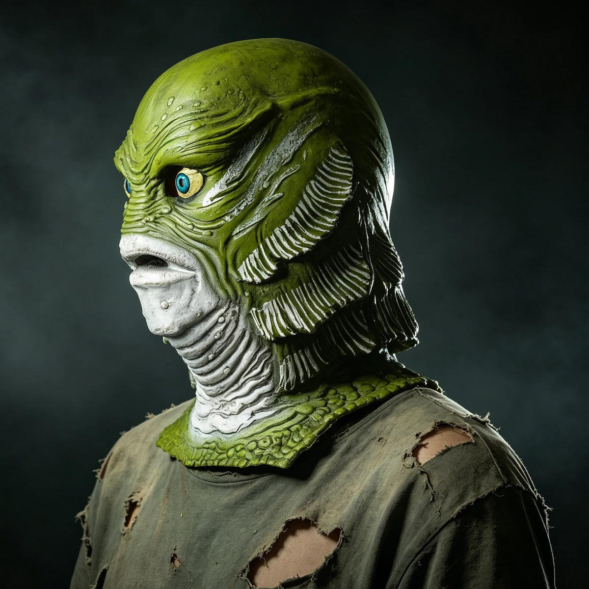 Green Fish Head Monster Full Face Mask Halloween Mask - product image 2