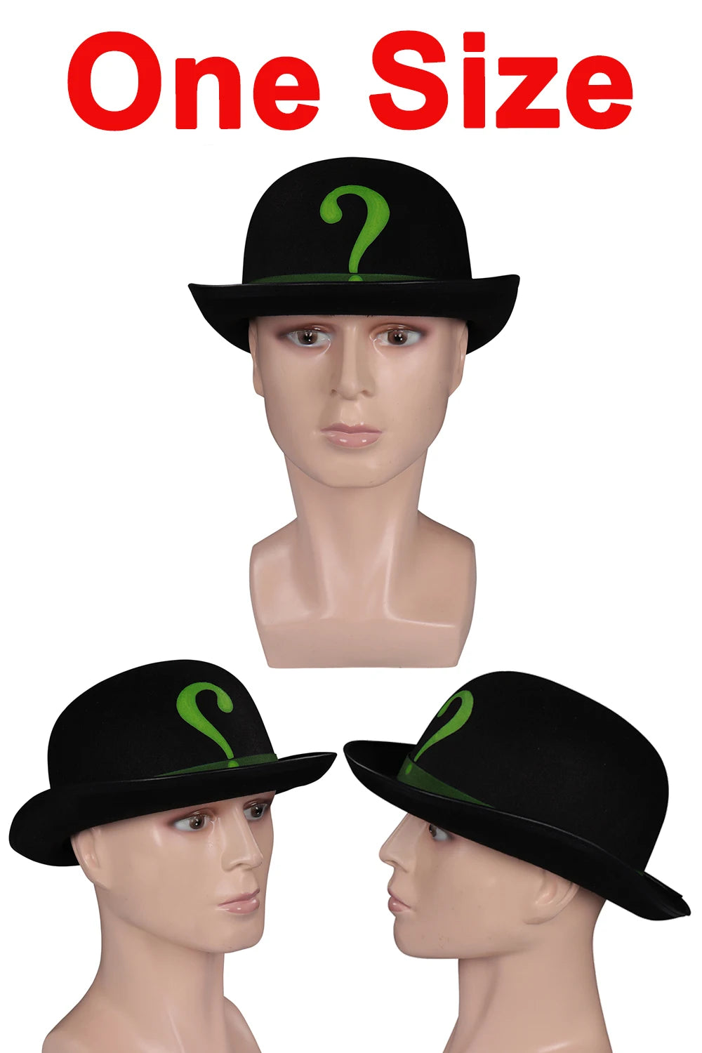 Riddler Hat Costume Accessories Movie Super Villain Disguise Headgear Adult Boys Cap - View 7