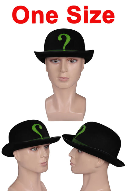 Riddler Hat Costume Accessories Movie Super Villain Disguise Headgear Adult Boys Cap - View 7