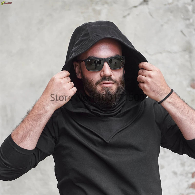 Unisex Halloween Costumes Medieval Mask Hat Costume Renaissance Hooded Cloak Cape Cowl - View 4