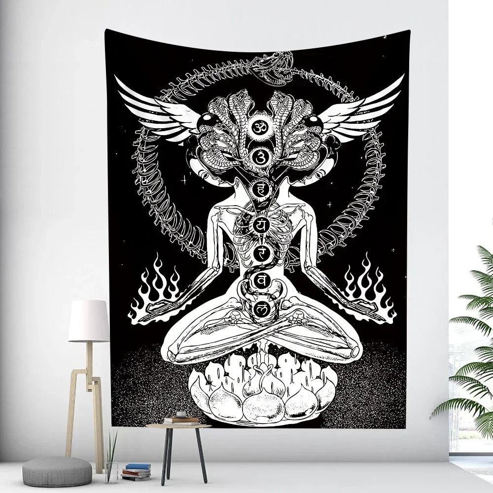 Moon Goddess Mandala Mystical Tapestry