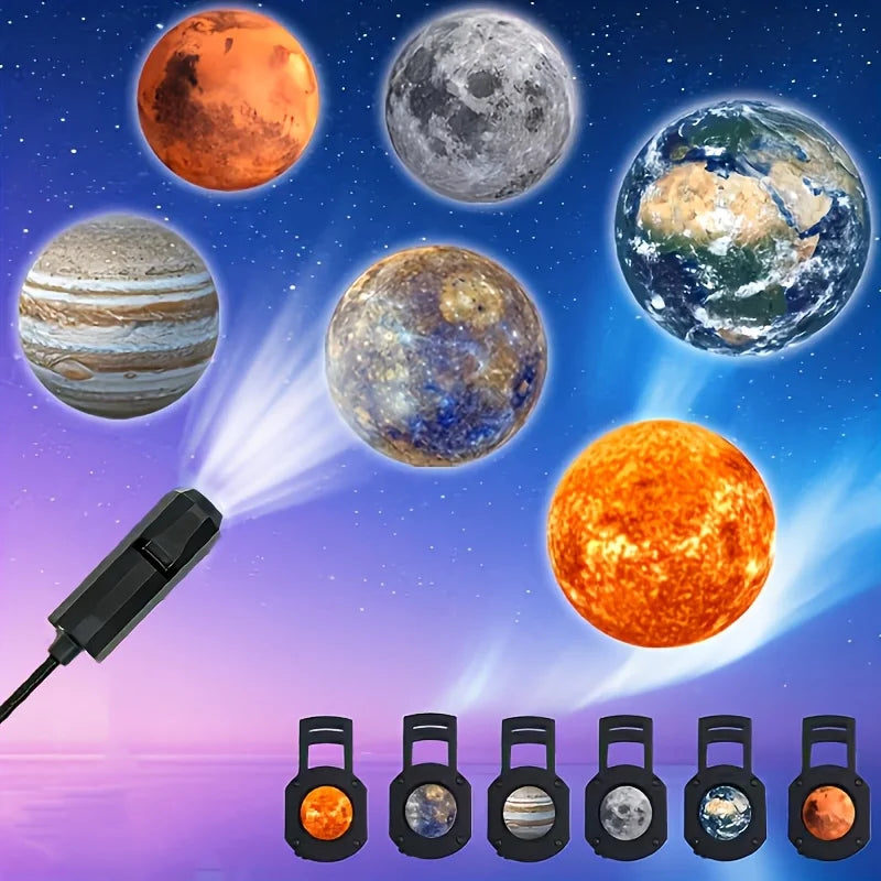 Rotating USB Halloween projection light with ghost pumpkin and spooky scene patterns