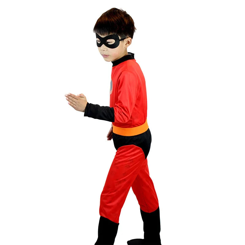 Kid Halloween Anime Costumes Girl Mr Incredible 2 Costume Boy Superhero Up Kids Red - Boys / XL